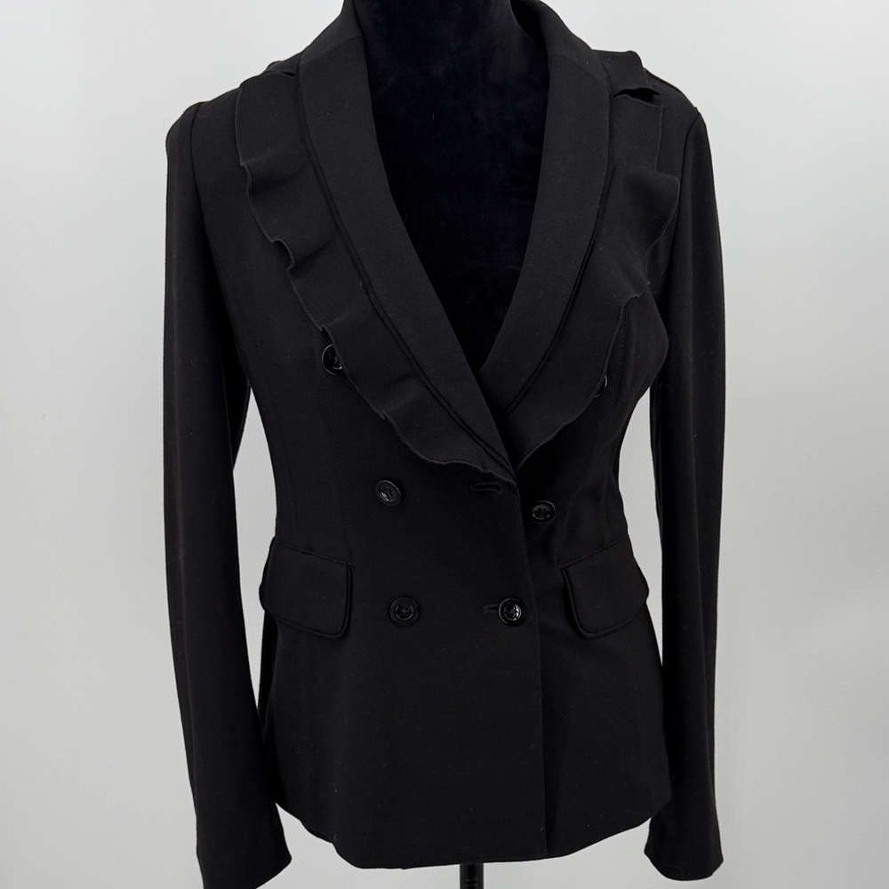 WHBM blazer Elegant Black Double-Breasted Women's Jacket size 2